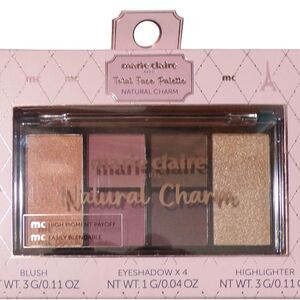 🛍️Marie Claire Paris Natural Charm 
Face Blush palette-Highlighter -Eyeshadow